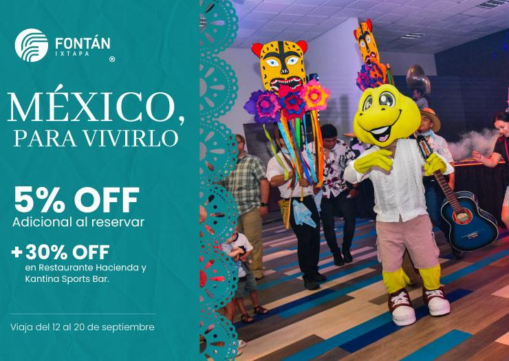 ✨ Oferta Relámpago Flexible: +5% OFF y 30% en Restaurantes Hotel Fontán Ixtapa ✨ Oferta Relámpago Flexible: +5% OFF y 30% en Restaurantes Hotel Fontán Ixtapa
